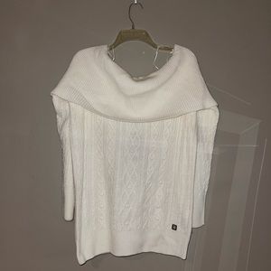 Off Shoulder White/Cream Tommy Hilfiger Sweater